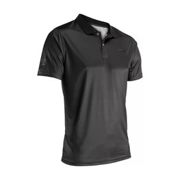 LEATT Cycling short sleeve t-shirt - POLO TEAM SHORT - black