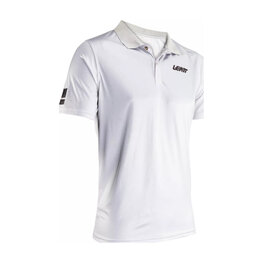 LEATT Cycling short sleeve t-shirt - POLO TEAM SHORT - white