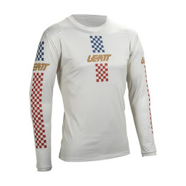 LEATT Cycling summer long sleeve jersey - MTB ENDURO 4.0 - white
