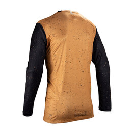 LEATT Cycling summer long sleeve jersey - MTB ENDURO 4.0 - brown/black