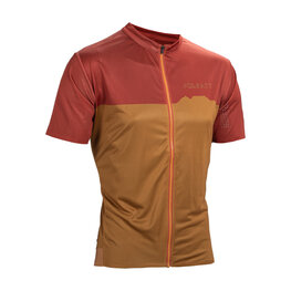 LEATT Cycling short sleeve jersey - MTB TRAIL 3.0 - brown/red