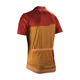LEATT Cycling short sleeve jersey - MTB TRAIL 3.0 - brown/red