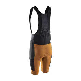LEATT Cycling bib shorts - BIB MTB ENDURANCE 5.0 - black/brown