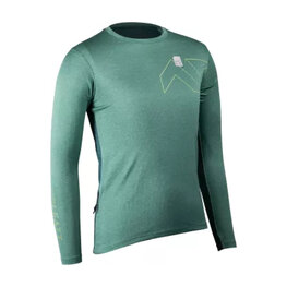 LEATT Cycling summer long sleeve jersey - MTB TRAIL 3.0 W - green