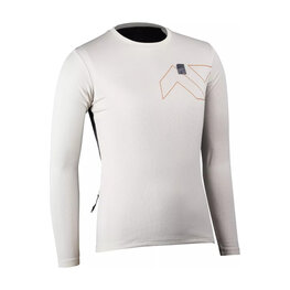 LEATT Cycling summer long sleeve jersey - MTB TRAIL 3.0 W - white/black
