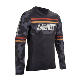 LEATT Cycling summer long sleeve jersey - MTB GRAVITY 4.0 - black