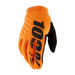 100% SPEEDLAB Cycling long-finger gloves - BRISKER - orange/black