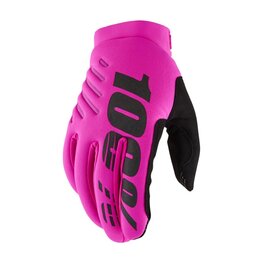 100% SPEEDLAB Cycling long-finger gloves - BRISKER W - pink/black