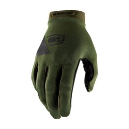100% SPEEDLAB Cycling long-finger gloves - RIDECAMP - green/black