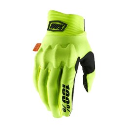 100% SPEEDLAB Cycling long-finger gloves - COGNITO - yellow/black