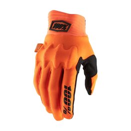 100% SPEEDLAB Cycling long-finger gloves - COGNITO - orange/black
