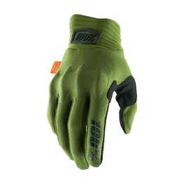 100% SPEEDLAB Cycling long-finger gloves - COGNITO D3O - green/black