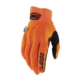 100% SPEEDLAB Cycling long-finger gloves - COGNITO SMART SHOCK - orange