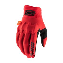 100% SPEEDLAB Cycling long-finger gloves - COGNITO D3O - red/black