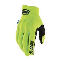 100% SPEEDLAB Cycling long-finger gloves - COGNITO SMART SHOCK - yellow