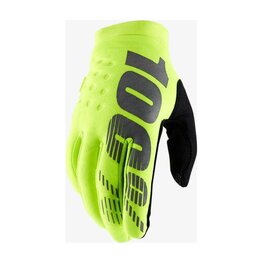 100% SPEEDLAB Cycling long-finger gloves - BRISKER - yellow