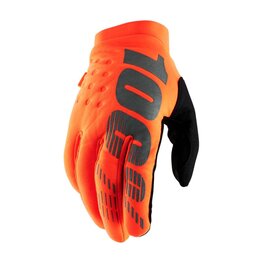 100% SPEEDLAB Cycling long-finger gloves - BRISKER - orange