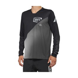 100% SPEEDLAB Cycling summer long sleeve jersey - R-CORE-X - black/grey