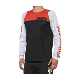 100% SPEEDLAB Cycling summer long sleeve jersey - R-CORE - black/red
