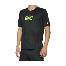 100% SPEEDLAB Cycling short sleeve jersey - AIRMATIC LE - black/green