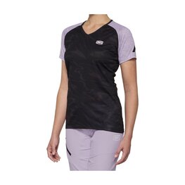 100% SPEEDLAB Cycling short sleeve jersey - AIRMATIC W - black/purple