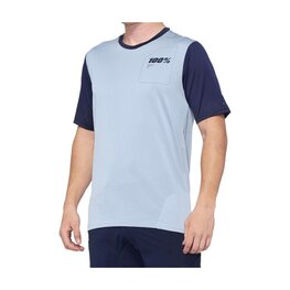 100% SPEEDLAB Cycling short sleeve jersey - RIDECAMP - light blue/blue