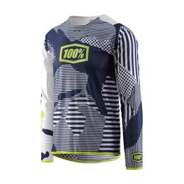 100% SPEEDLAB Cycling summer long sleeve jersey - R-Core-X DH - white/blue