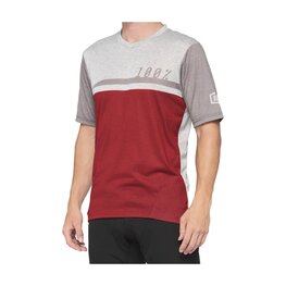 100% SPEEDLAB Cycling short sleeve jersey - AIRMATIC - red/grey