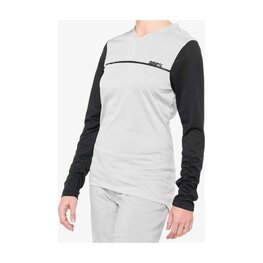 100% SPEEDLAB Cycling summer long sleeve jersey - RIDECAMP W - grey/black