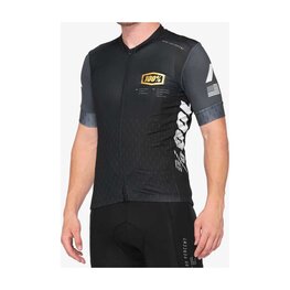 100% SPEEDLAB Cycling short sleeve jersey - EXCEEDA - black/grey