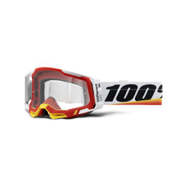 100% SPEEDLAB Cycling sunglasses - RACECRAFT 2 - white/red/yellow/black