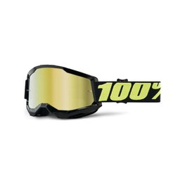 100% SPEEDLAB Cycling sunglasses - STRATA 2 - black/yellow/gold