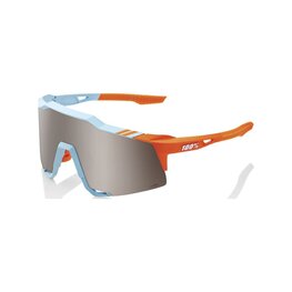 100% SPEEDLAB Cycling sunglasses - SPEEDCRAFT - orange/light blue/silver