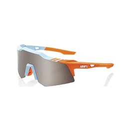 100% SPEEDLAB Cycling sunglasses - SPEEDCRAFT XS - light blue/orange