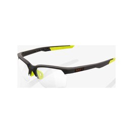 100% SPEEDLAB Cycling sunglasses - SPORTCOUPE - black/yellow