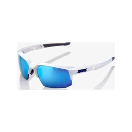 100% SPEEDLAB Cycling sunglasses - SPEEDCOUPE - white/blue