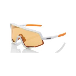 100% SPEEDLAB Cycling sunglasses - GLENDALE - white/orange