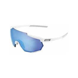 100% SPEEDLAB Cycling sunglasses - RACETRAP - white/blue