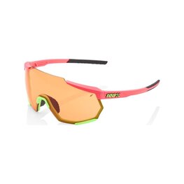 100% SPEEDLAB Cycling sunglasses - RACETRAP - pink/orange