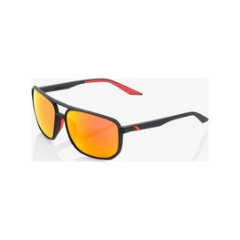 100% SPEEDLAB Cycling sunglasses - KONNOR AVIATOR SQUARE - black/red