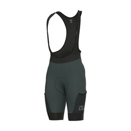 ALÉ Cycling bib shorts - OFF ROAD - GRAVEL STONES CARGO - green