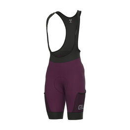 ALÉ Cycling bib shorts - STONES CARGO - purple