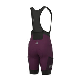 ALÉ Cycling bib shorts - STONES CARGO - purple