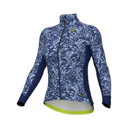 ALÉ Cycling winter long sleeve jersey - PAPILLON PR-R - blue/light blue