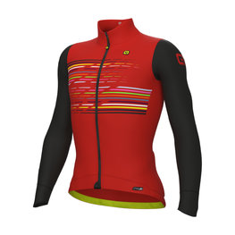 ALÉ Cycling winter long sleeve jersey - LOGO PR-S - red/black