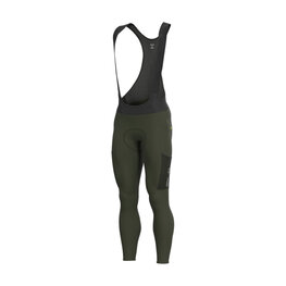ALÉ Cycling long bib trousers - OFF ROAD - GRAVEL STONES CARGO - green