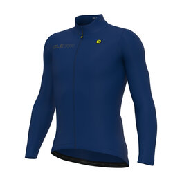 ALÉ Cycling winter long sleeve jersey - SOLID FONDO 2.0 - blue