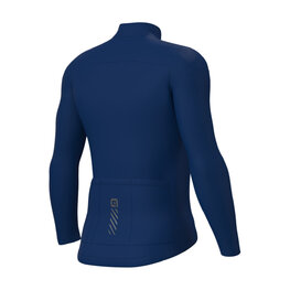 ALÉ Cycling winter long sleeve jersey - SOLID FONDO 2.0 - blue