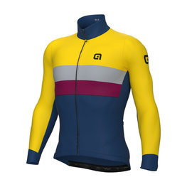 ALÉ Cycling winter long sleeve jersey - CHAOS OFF ROAD - GRAVEL - blue/yellow