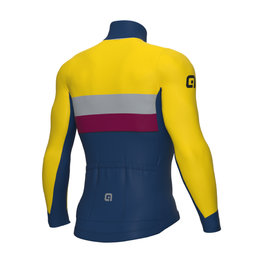 ALÉ Cycling winter long sleeve jersey - CHAOS OFF ROAD - GRAVEL - blue/yellow
